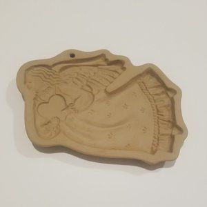 Brown Bag Cookie Art Mold 1987 by Hill Design, Inc - Flying Angel with Heart